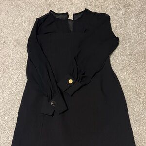 Anthropologie Black Long Sleeve Dress